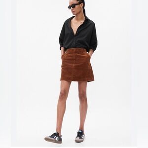 GAP Brown Corduroy Mini Skirt Academia Y2K 6 Preppy Coquette Officecore